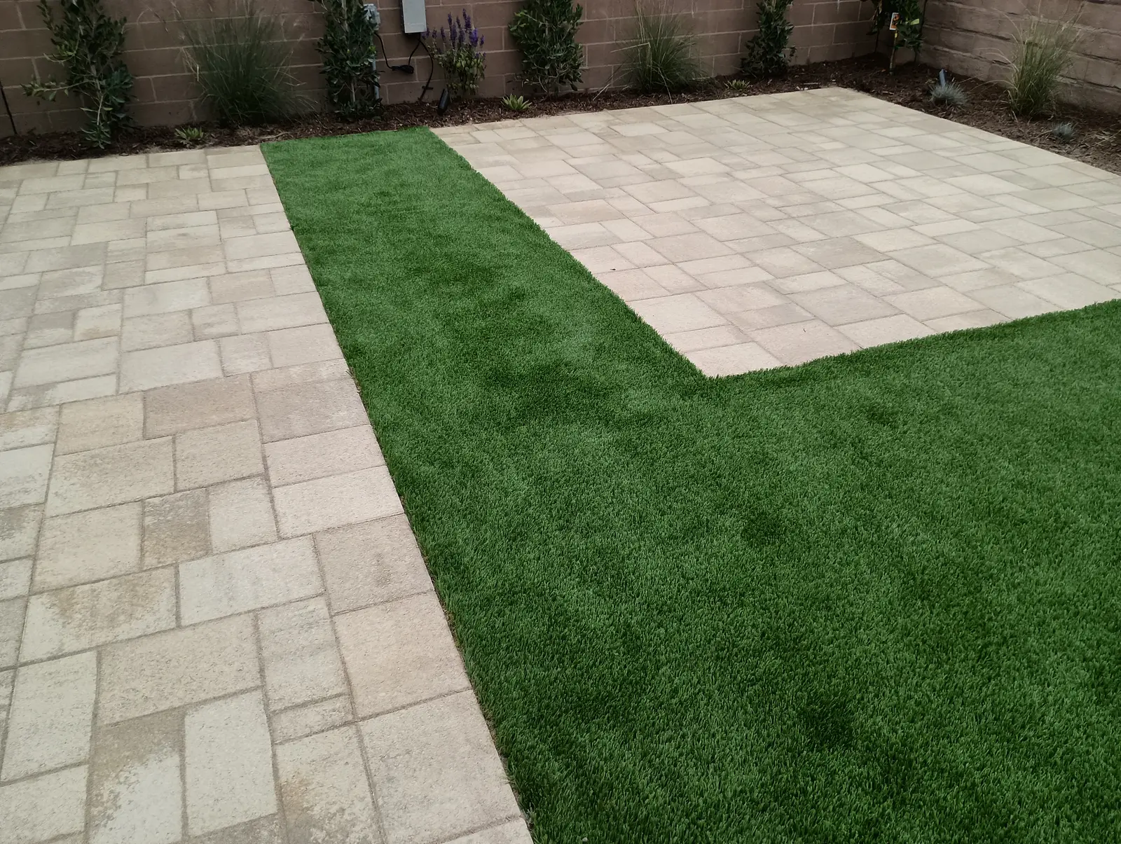 Completed paver and hardscape construction