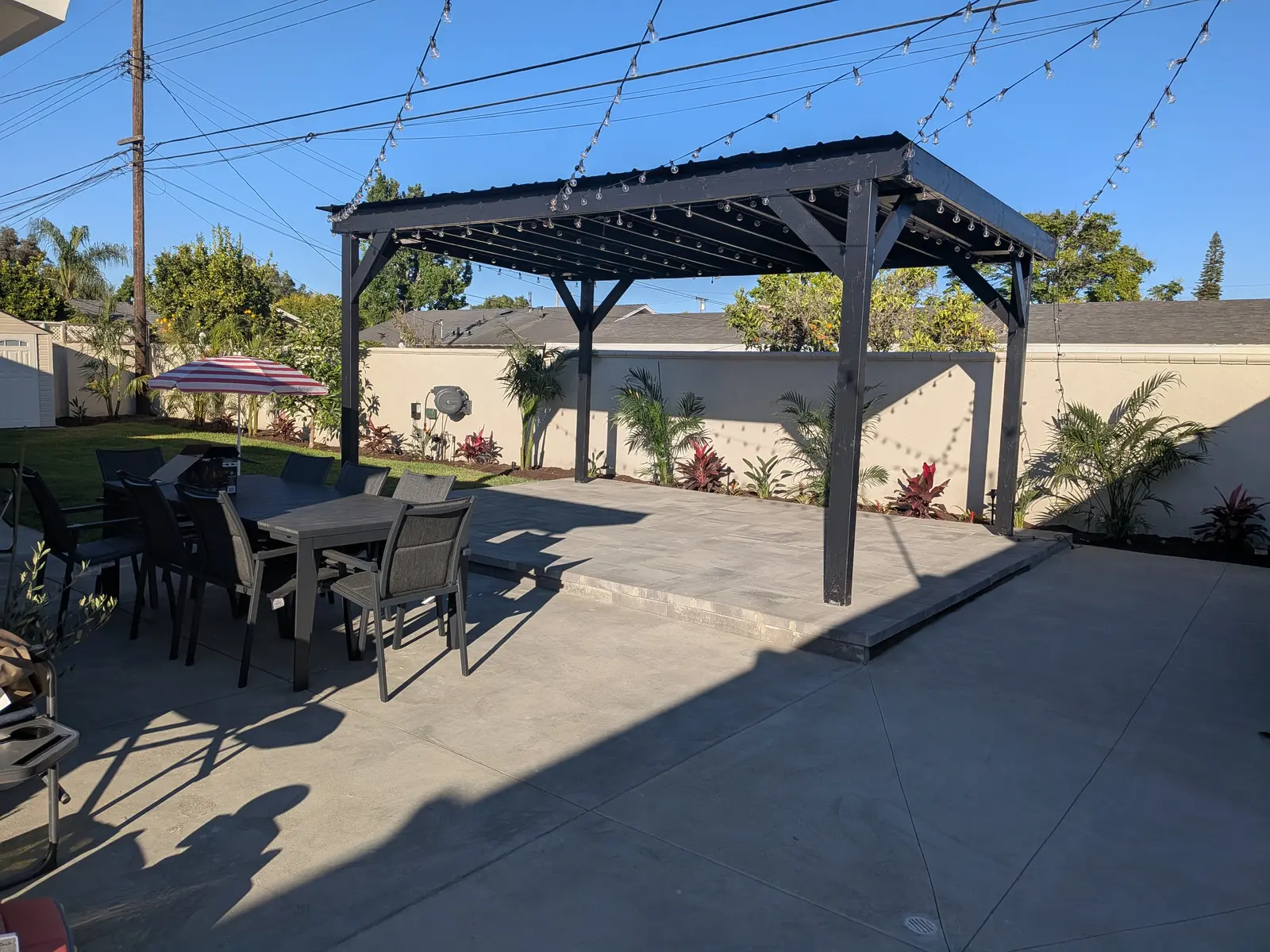 Rossmoor Pergola & Backyard — completed view 3
