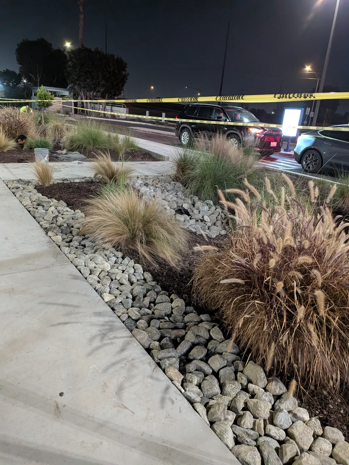 Drainage System and Dry Creek Bed Installation in Huntington Beach project